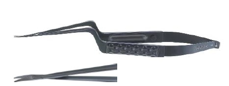 NOIR мікроножиці тупі/тупі сильно вигнуті байонет 70 мм